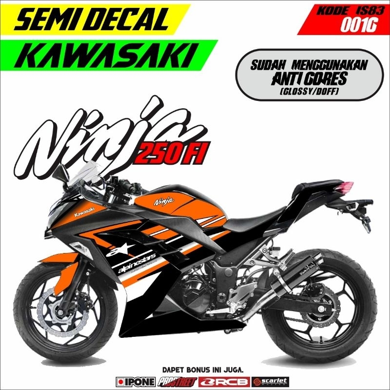 COD Stiker Stripping Variasi Semi Decal Kawasaki Ninja 250 FI