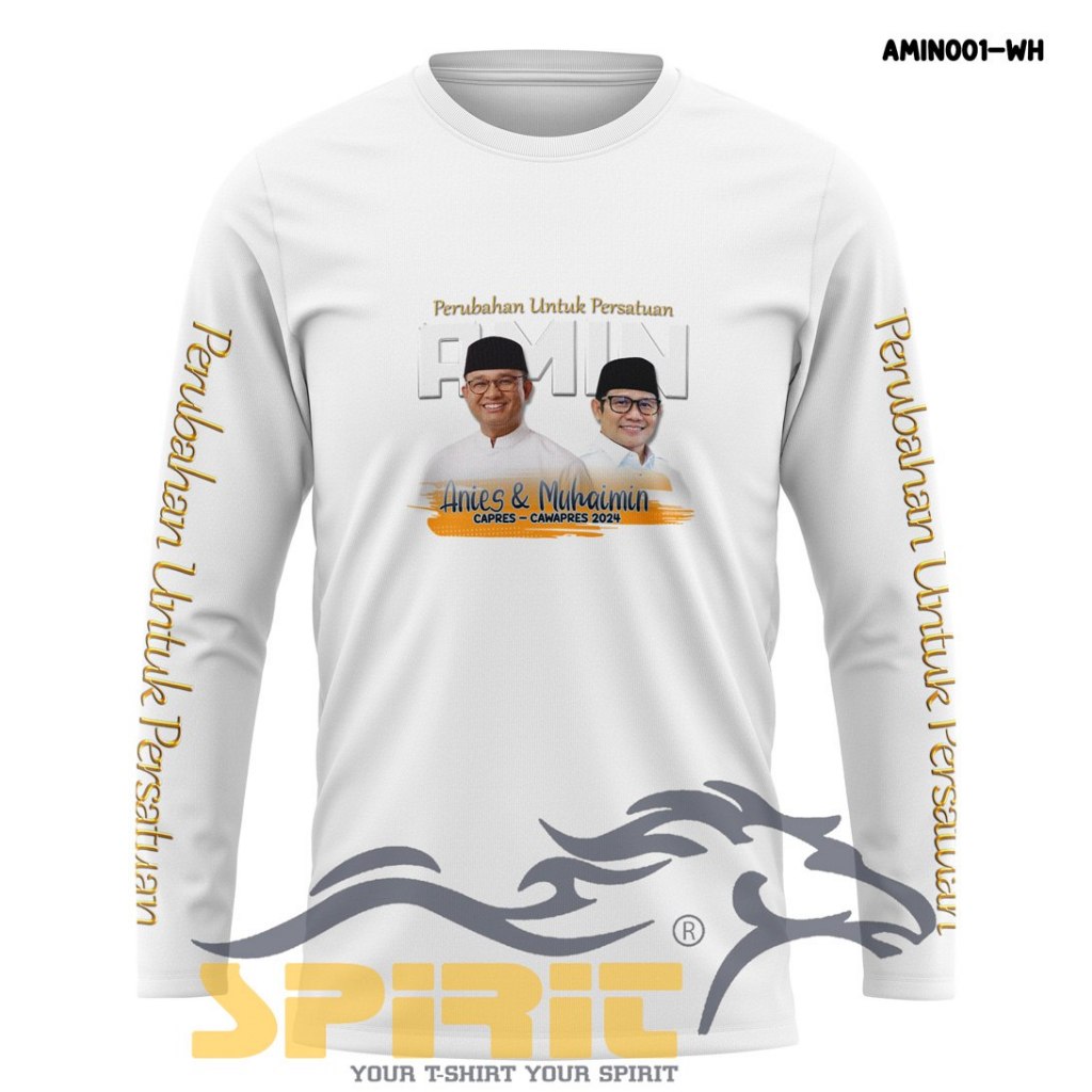 Kaos Anies Baswedan Muhaimin Iskandar Presiden RI 2024 Lengan Panjang
