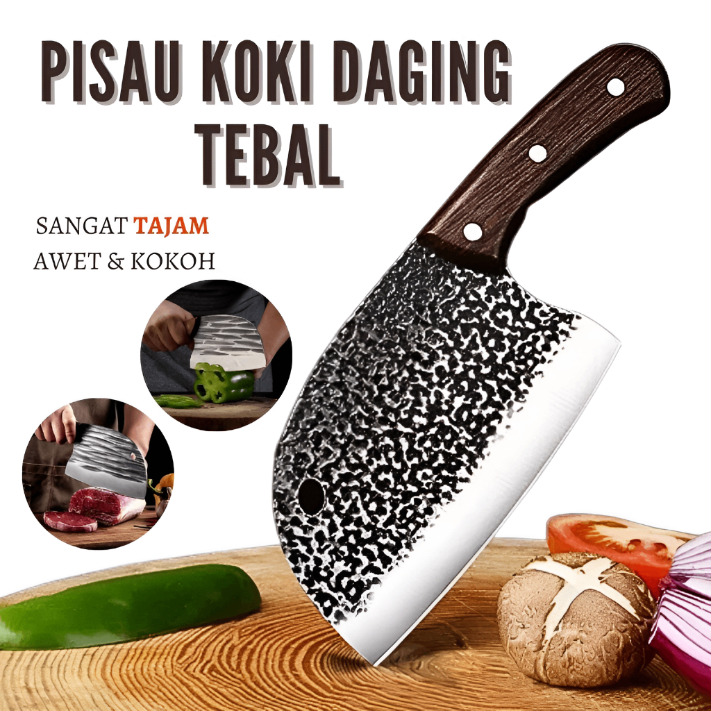 Pisau Koki Dapur Super Tajam Japan Super Knife Daging Ikan Sayuran Stainless Steel