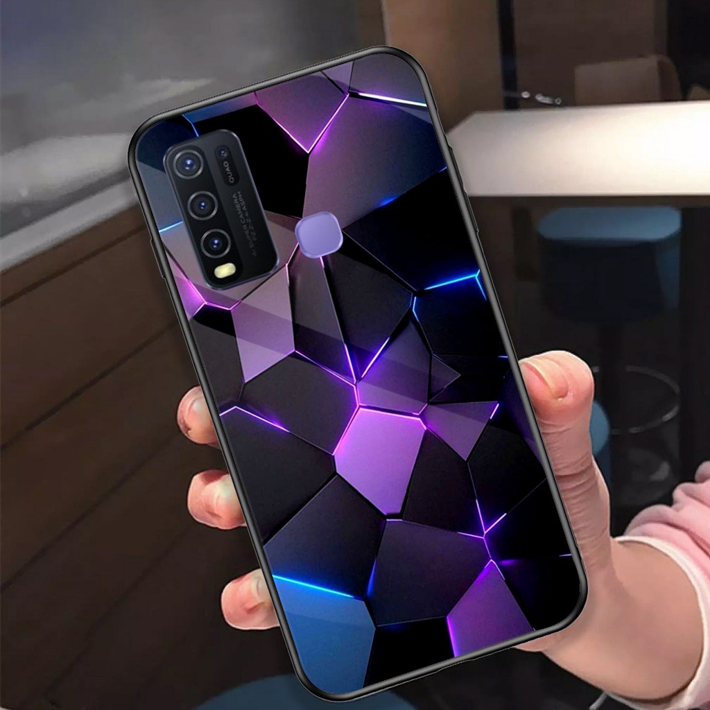 Case Vivo Y30 Y30I Y50 - Casing Vivo Y30 Y30I Y50 - ( NEON WALLPAPER ) - Case Hp - Softcase Hp - Sil