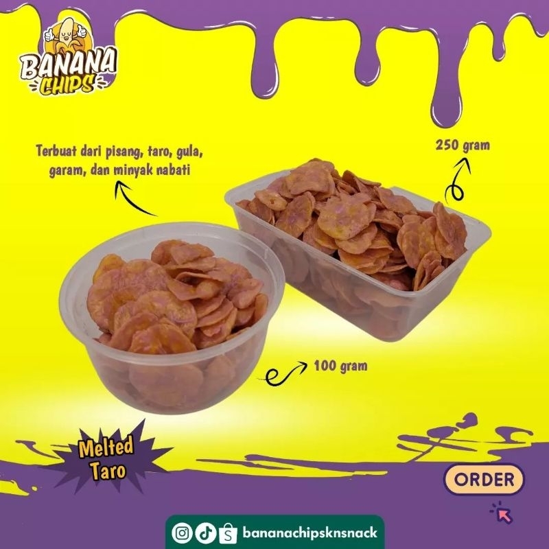 

KERIPIK PISANG MELELEH LUMER VARIAN RASA TARO UKURAN 100GR DAN 250GR