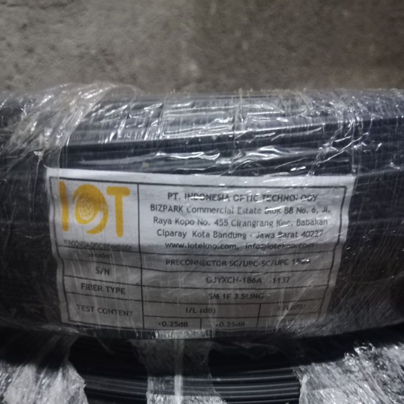 Kabel Fiber Optik Kabel FO 1 Core 3 Seling Fiber Optik PRECON Siap Pakai 150M/200M/300M