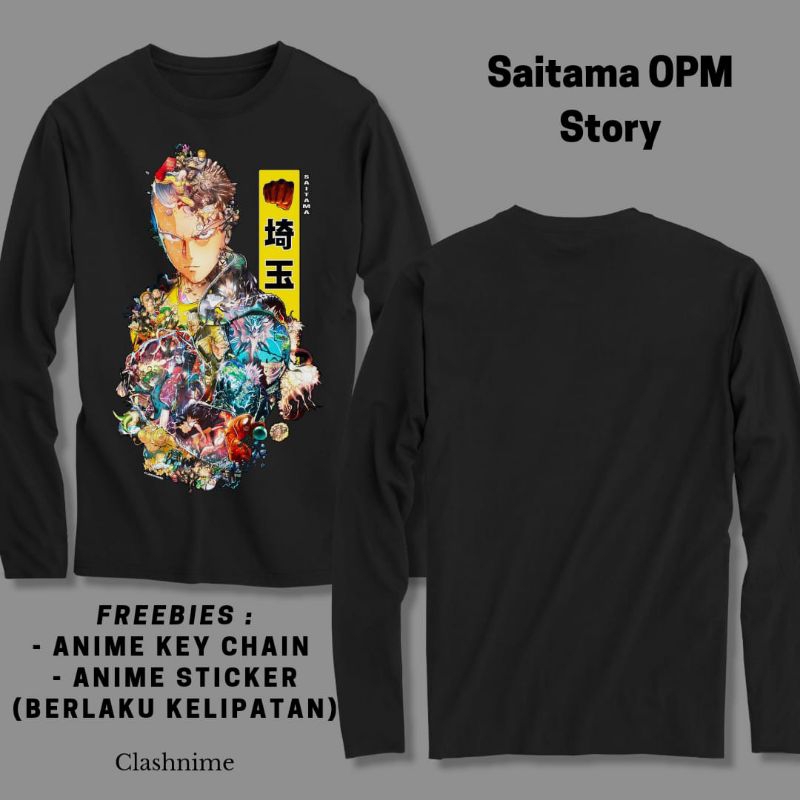 Kaos Lengan Panjang Saitama One Punch Man - Clashnime