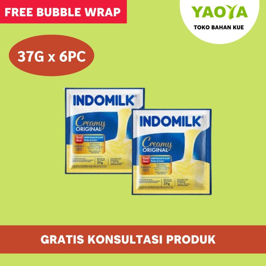 

INDOMILK KENTAL MANIS 37G x 6 PLAIN
