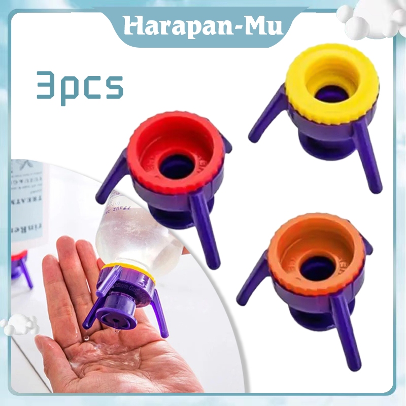 3 PCS Tutup Botol Terbalik Tutup Cairan Terbalik Anti Bocor Set Tutup Cair Dudukan Tahan Bocor Dapur Bumbu Botol