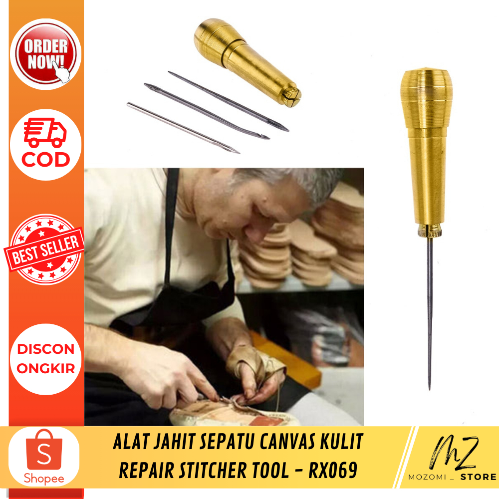 Alat Jahit Sepatu Canvas Kulit Repair Stitcher Tool / Set Alat Perbaikan Sepatu Jahit Peralatan Kera