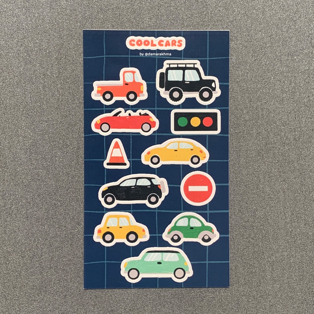 

Cool Cars Mini Journal Sticker Sheet - Stiker Planner tema Mobil | damarakhma