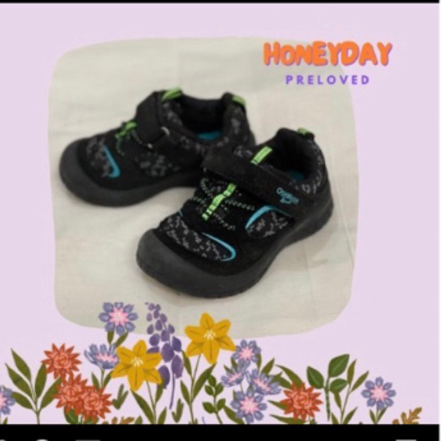 preloved sepatu anak balita oshkosh ori warna hitam