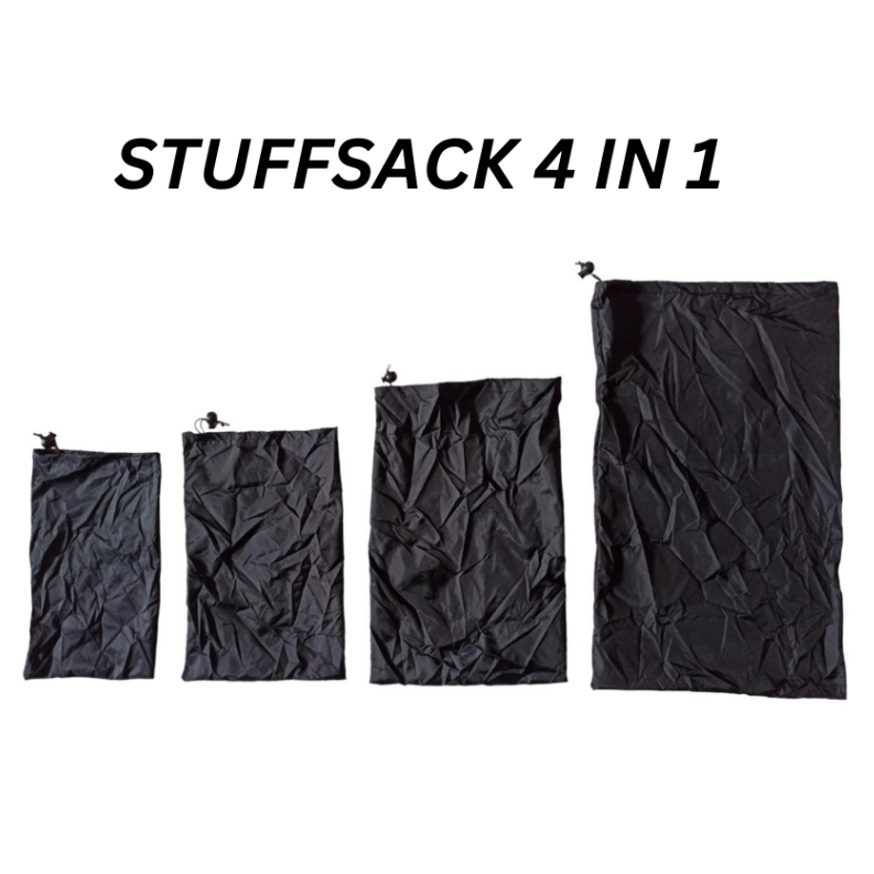 Stuff sack 4 in 1 - stuff sack waterproof - stuff sack jaket - kantung serut stuffsack - kantung pen