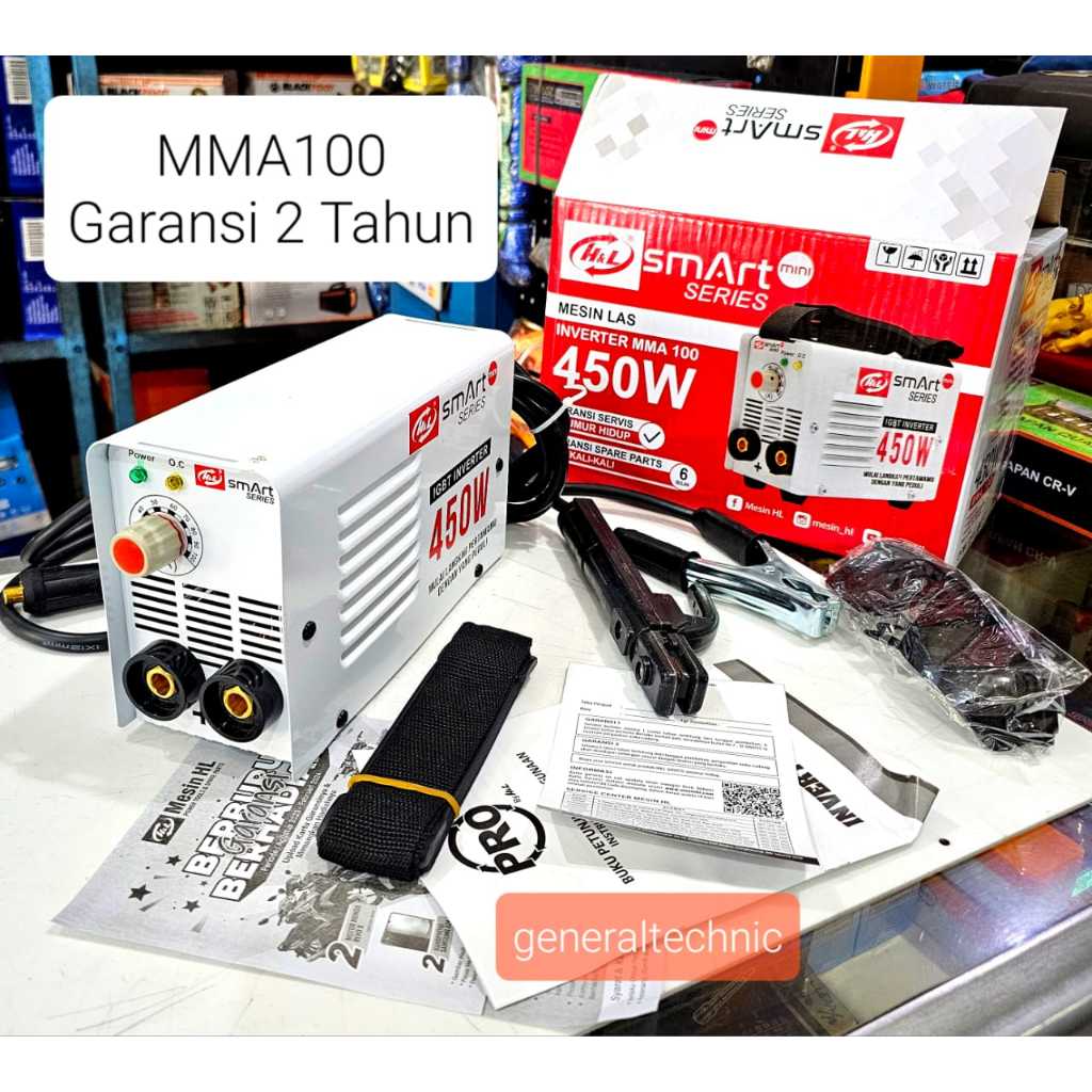 Trafo Las H&L MMA100 450watt Mesin Las 450watt Smart H&L Mini Smart Series MMA100