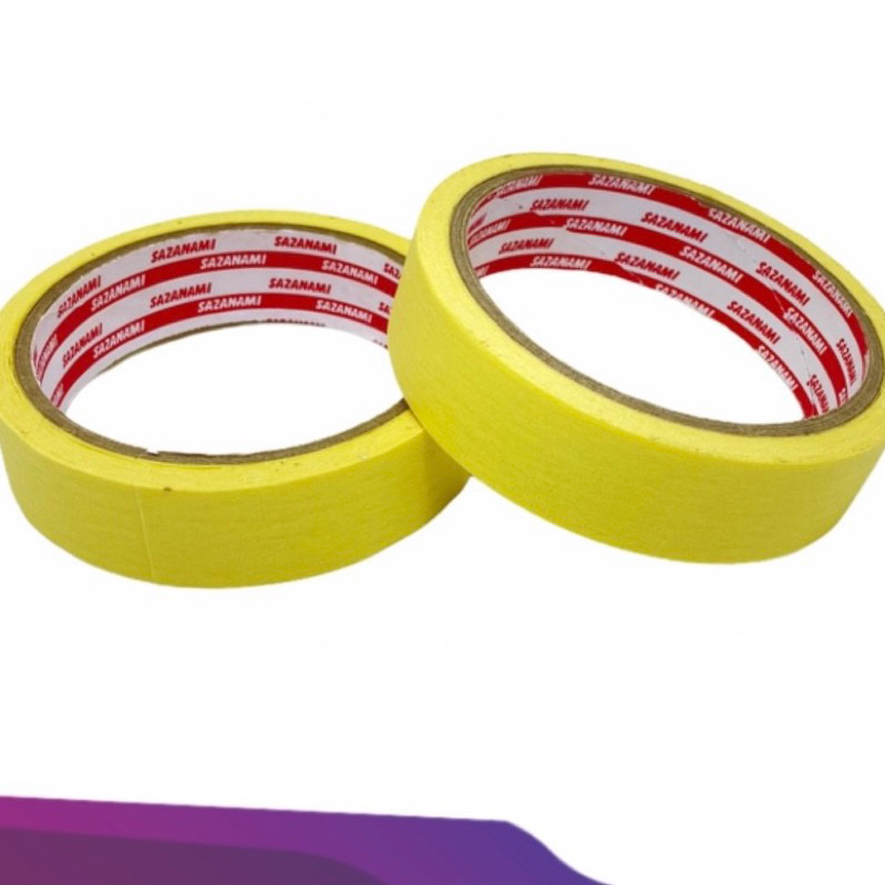 

LAKBAN KERTAS SAZANAMI MASKING TAPE KUNING 1" X 15M 24MM ISOLASI KERTAS