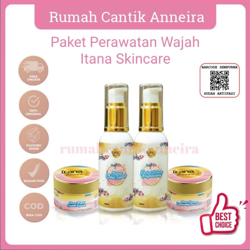 ITANA SKINCARE PAKET WAJAH ITANA KEMASAN BARU