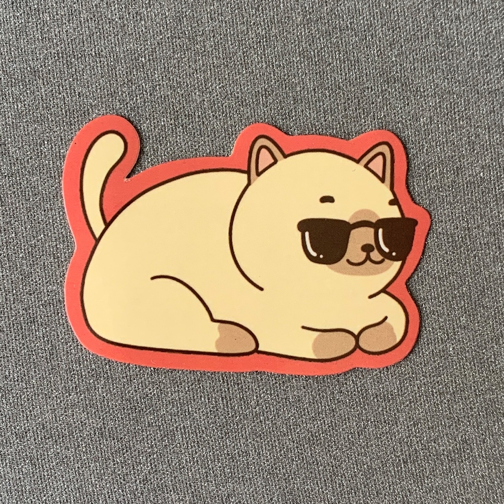 

Cat Vibe - Die Cut Vinyl Sticker by damarakhma
