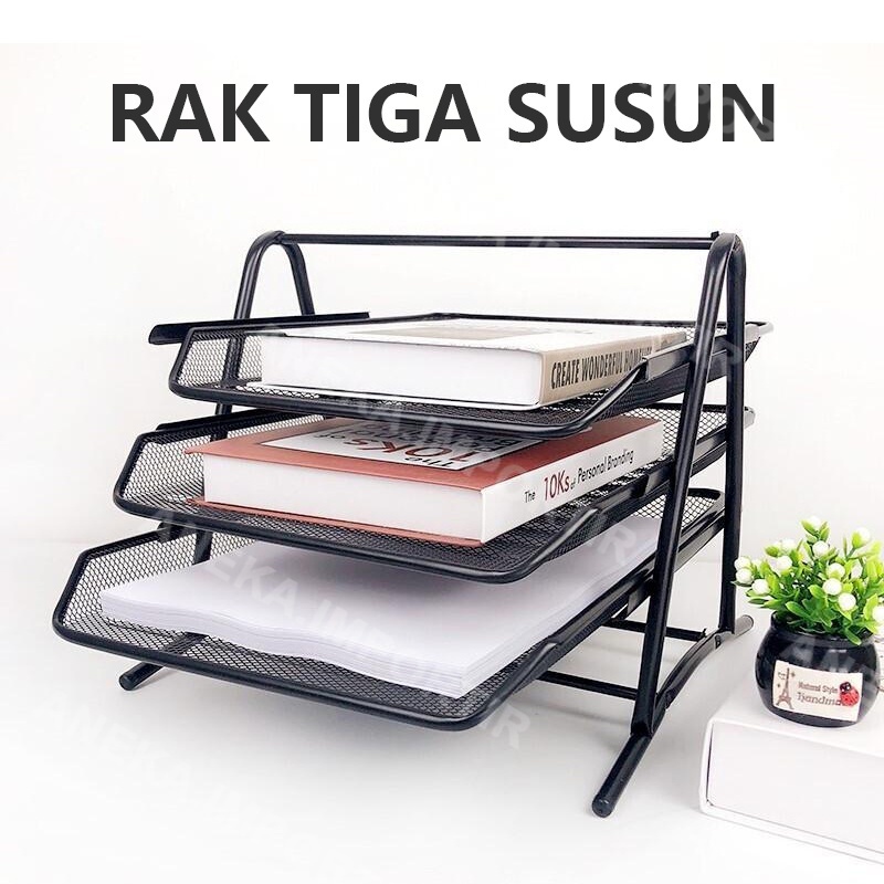 

sale- Rak Kertas Dokumen Surat 3 Susun - Paper Document Letter Tray 3 Tier ..