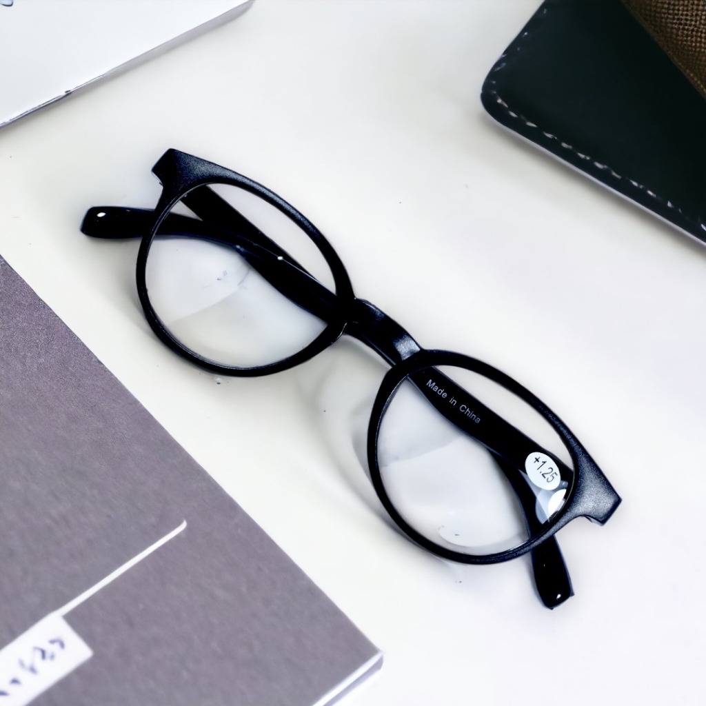 Kacamata Plus Kacamata Baca Pria Wanita Gaya Korea Warna Hitam