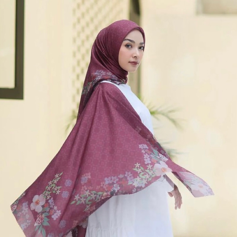 Beyza Series - Kerudung Segiempat Printing Jilbab Segiempat Motif Tryspan Ultrafine Premium Hijab Se