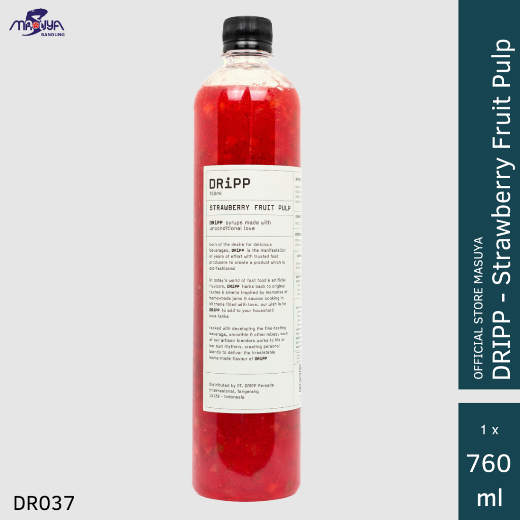 

DRiPP Strawberry Pulp Syrup Sirup Bulir Buah Stroberi 760 ml