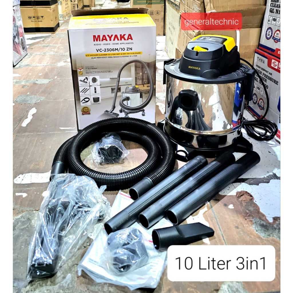 Vacuum Cleaner Mayaka VC2306M/10 ZN 10Liter x Mayaka VC1905M Variable 12Liter  Mayaka Vacuum Cleaner