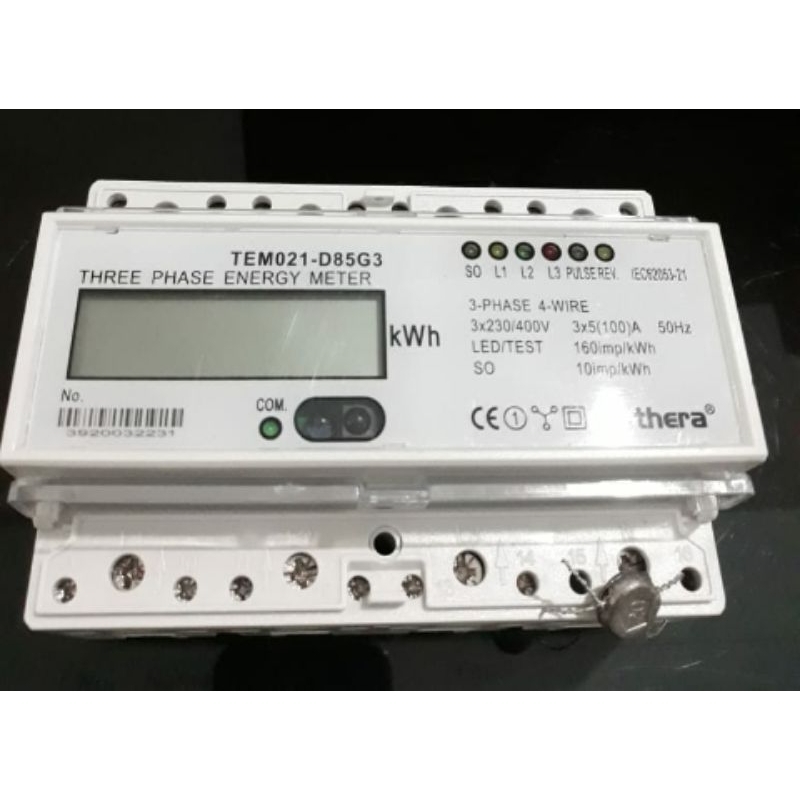 KWH Meter THERA 3Phase 4W 5(100)A Digital 1Tariff Type : TEM021-D85G3