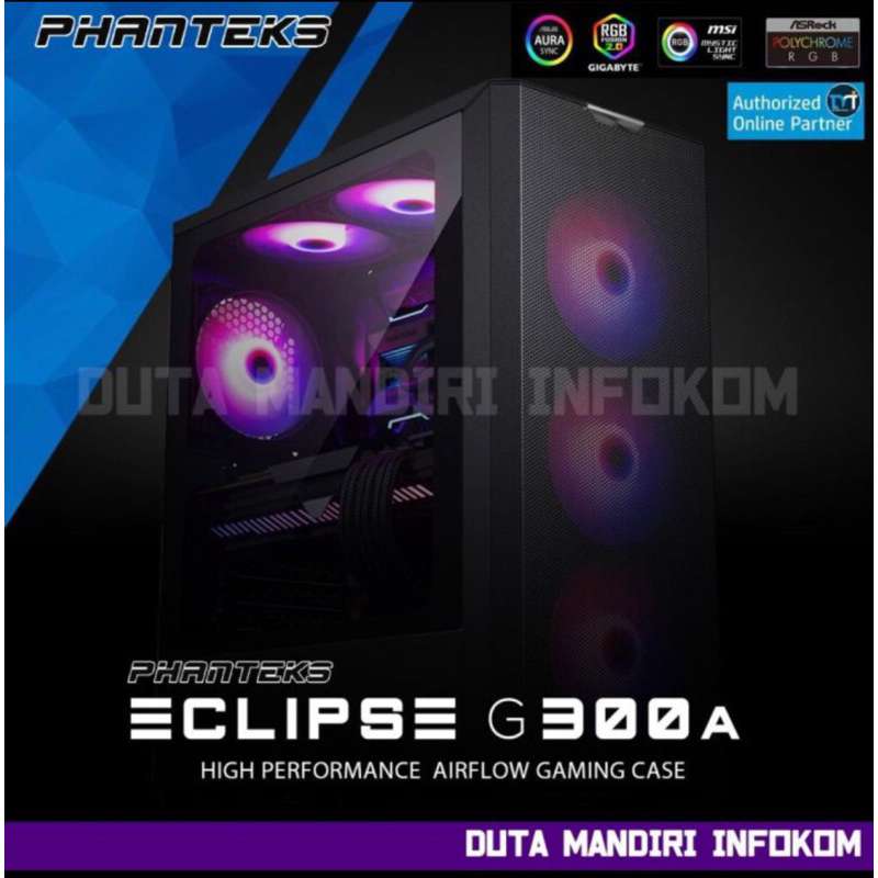 Phanteks Eclipse G300A - High Airflow Tempered Glass ATX Gaming Case