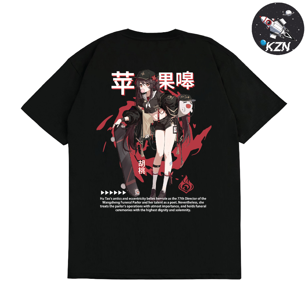 Baju Kaos Hutao Genshin Impact | Baju Kaos HuTao | Kaos Game Kaos Anime