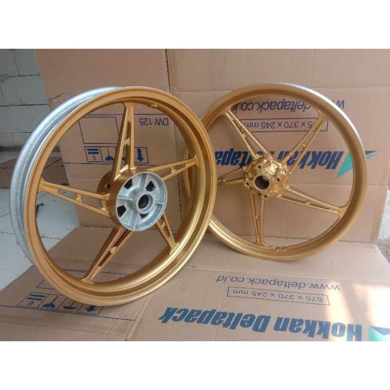 Velg Pelk Pelek Racing Depan Belakang Motor Yamaha Jupiter MX New Warna Gold