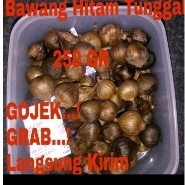 

BAWANG PUTIH HITAM TUNGGAL -BAWANG HITAM LANANG- BLACK GARLIC 250 GRAM