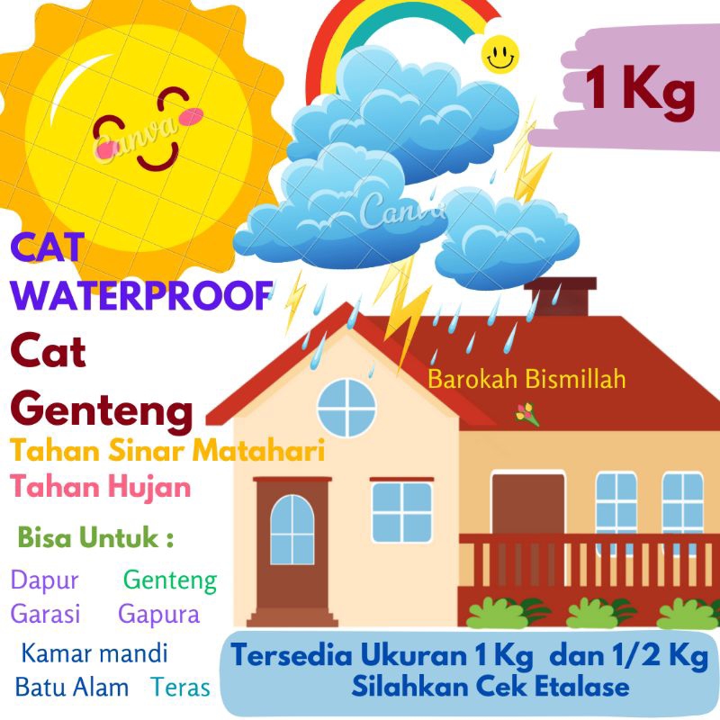 HF ~ Cat Tembok Waterproof | Cat Ekterior | Cat Genteng Kiloan | Cat Waterproof kiloan