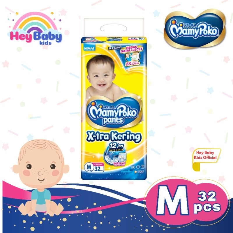Mamypoko Pants X-tra Kering Ukuran M isi 32 pcs / Mamypoko X-tra Kering M 32 / Mamypoko M / Mamypoko