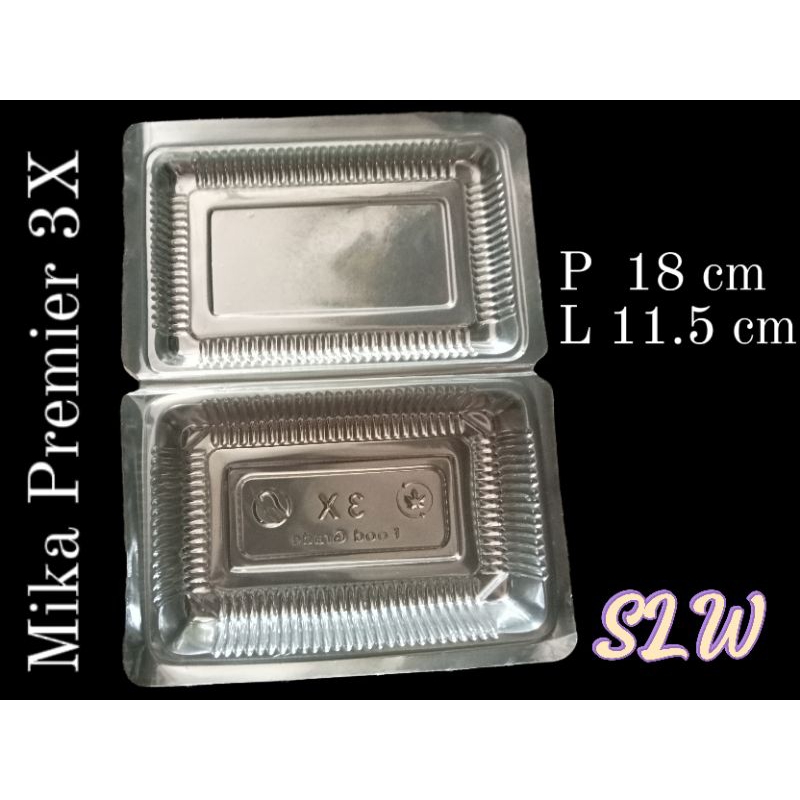 MIKA 3X / MIKA PLASTIK / MIKA TEMPAT KUE / MIKA SOSIS BAKAR / MIKA 3X ISI 100PCS
