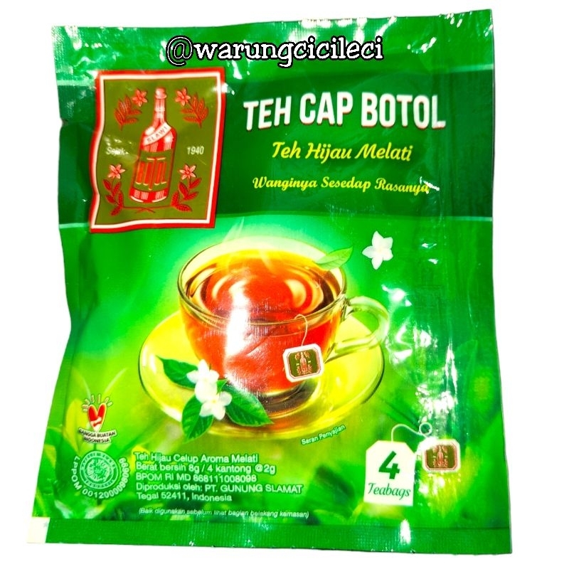 

TEH CAP BOTOL - TEH HIJAU MELATI - 2g x 4 kantong teh