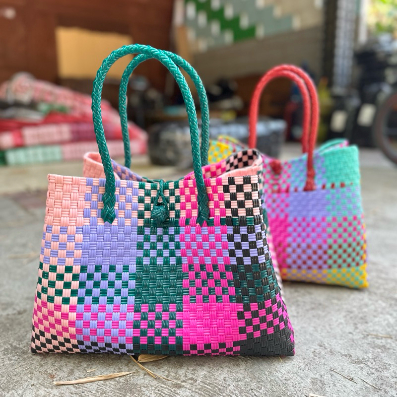 Tas Jali Jumbo Warna Warni XXL Muat Beban 12Kg MAJID TAS HANDMADE