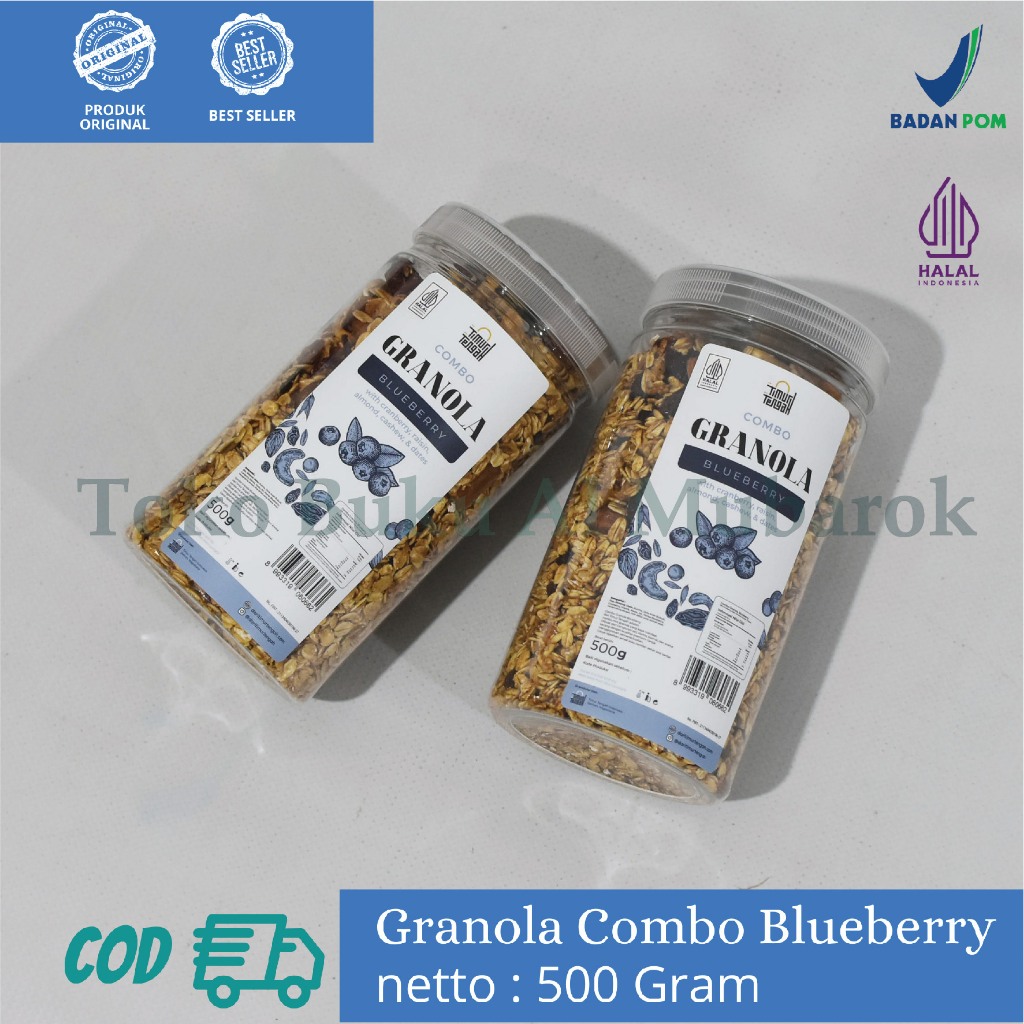 

Granola Blueberry 500gr Timur Tengah Sereal Makanan Sehat High Quality Toples/Jar Sereal Makanan Sehat Diet Outmeal Gandum Utuh Kismis Kurma Almond Mede Mete Sereal 500 Gr Oat Oatmeal Makanan 500 Gram Oats Sarapan Granova Murah