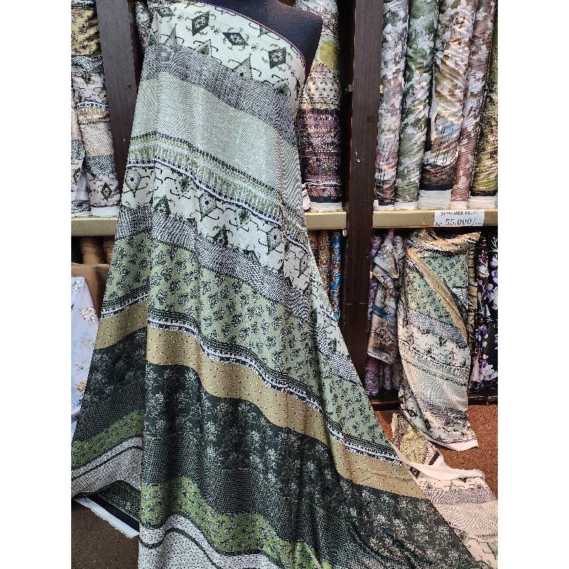 SHIMMER SILK PRINT ||KAIN SHIMMER SILK