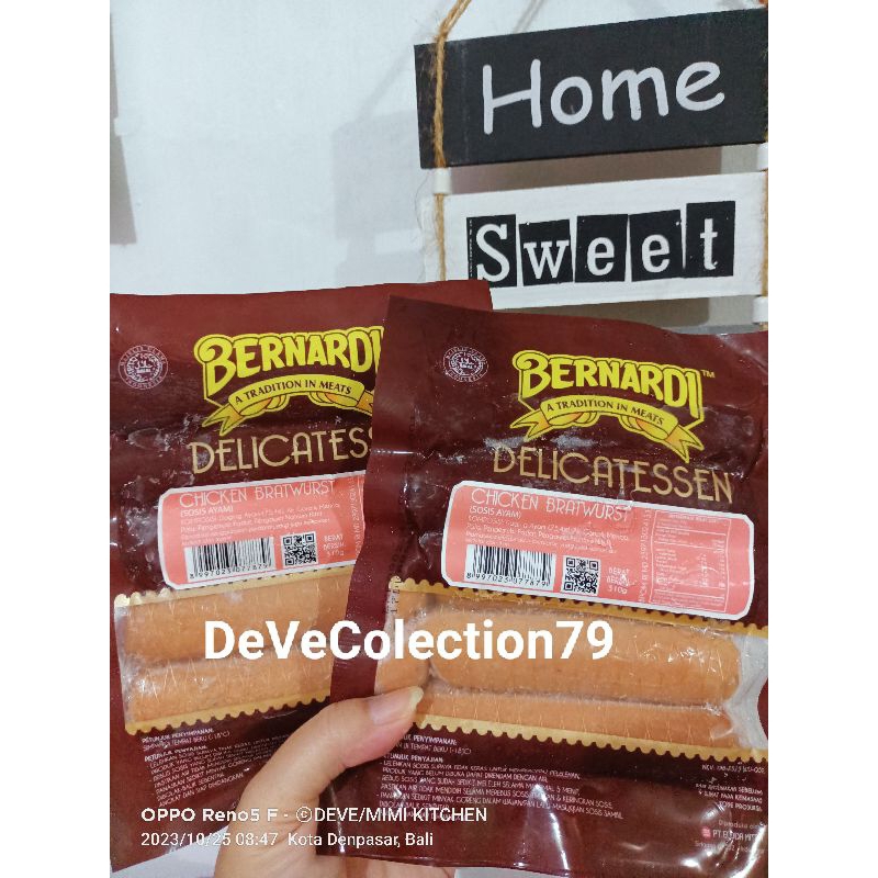 BERNARDI DELICATESSEN CHICKEN BRATWURST 310GR