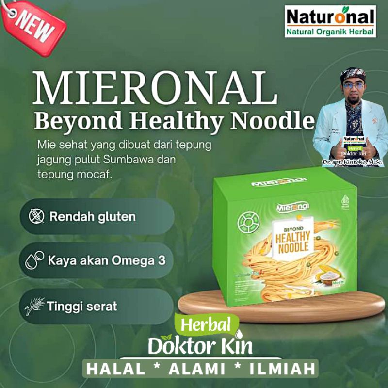

MIERONAL || MIE SEHAT (kaya Omega 3, tinggi serat, tanpa pengenyal, rendah gluten, aman untuk ABK*)