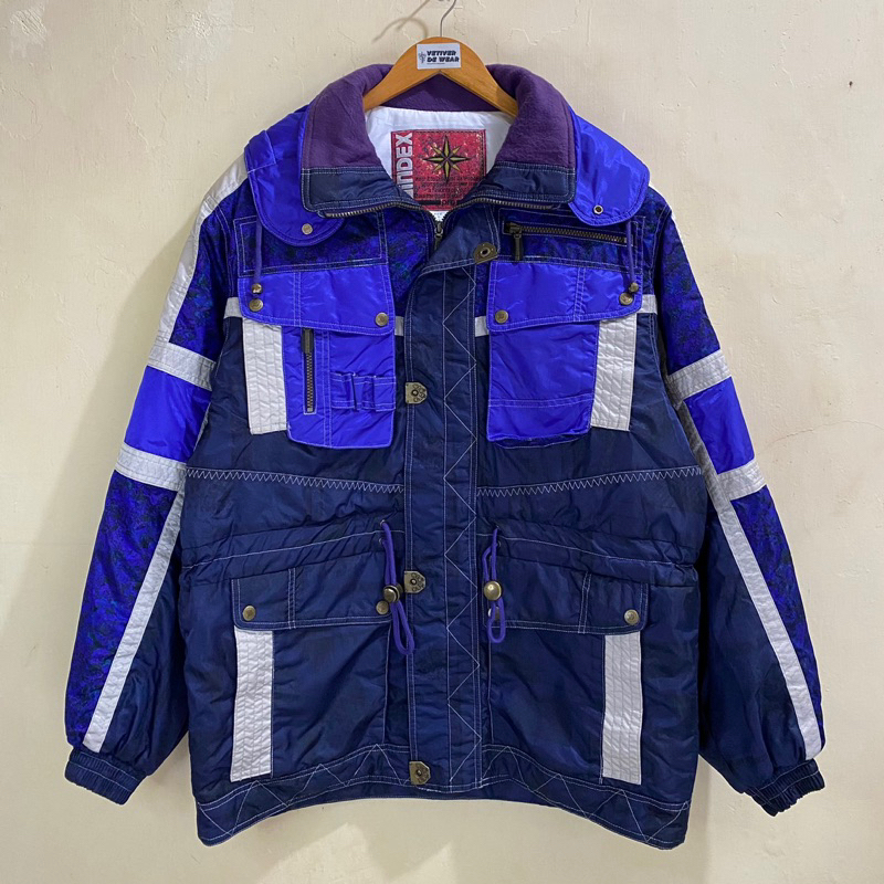 Windex Vintage Snowboard Racing Windbreaker Colorblock Jacket Ski