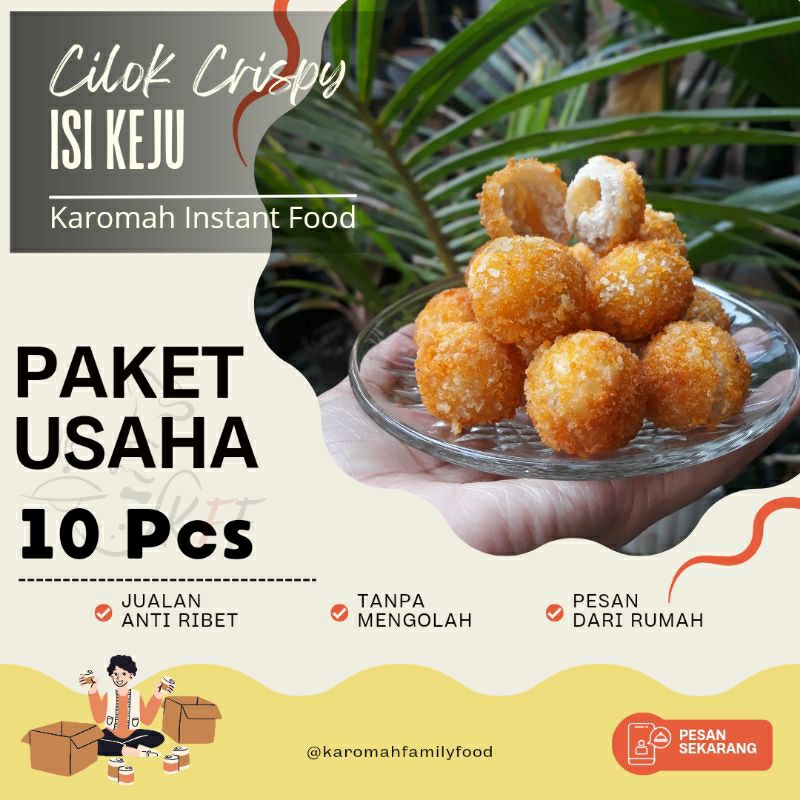 

《KFF》10 pcs PAKET USAHA Cilok Crispy Isi Keju