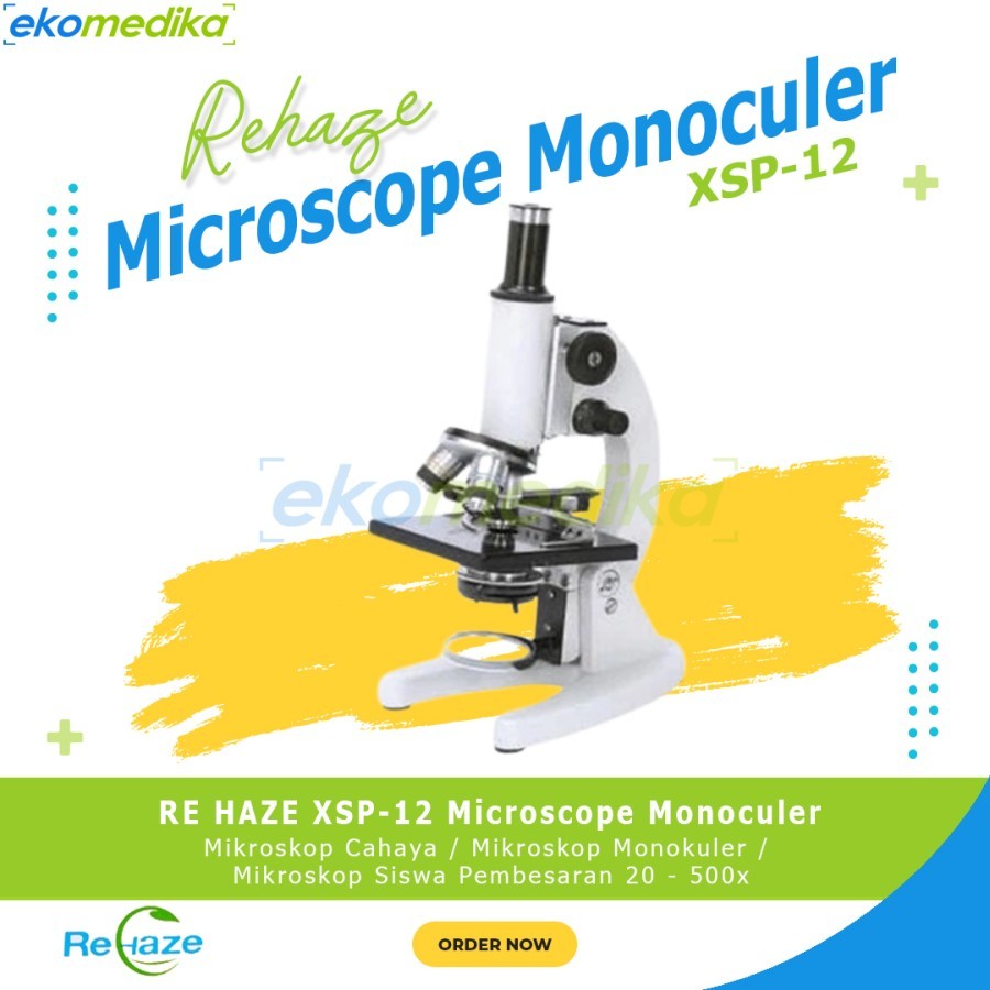 Mikroskop Monokuler XSP 12 | Microscope Siswa | Cahaya XSP-12 Rehaze