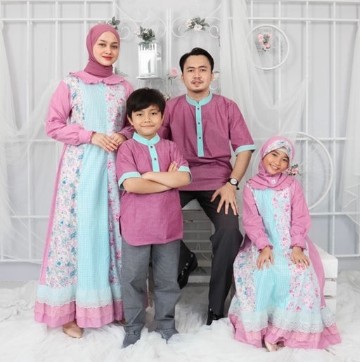 Ophelia Lavender Gamis Couple Family Set By Alilac