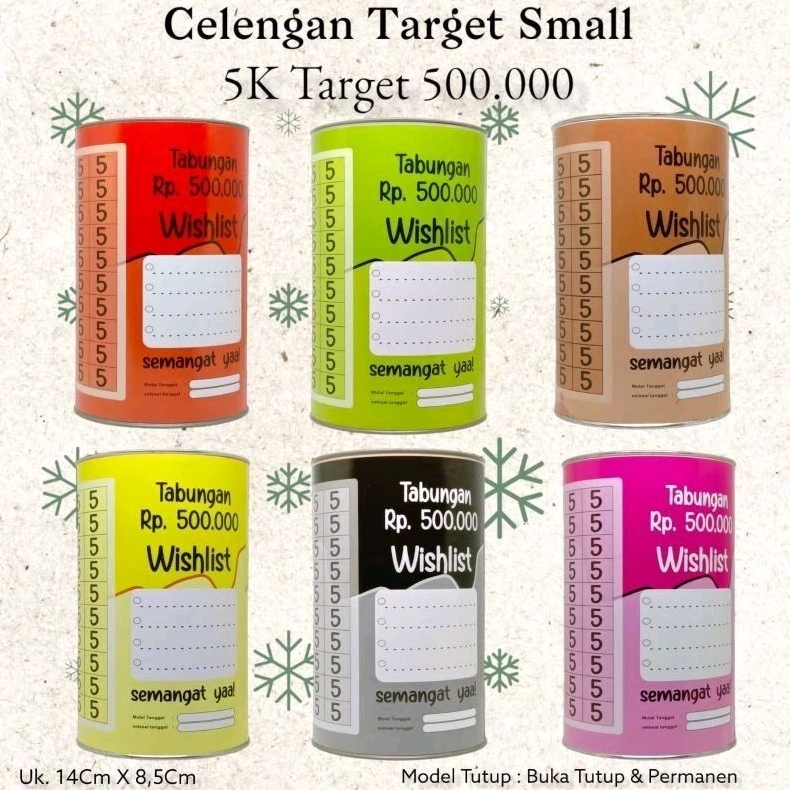 Celengan Target 5k Target 500rb Celengan Target Viral Celengan Atm Tabungan Target Buka Tutup Celeng