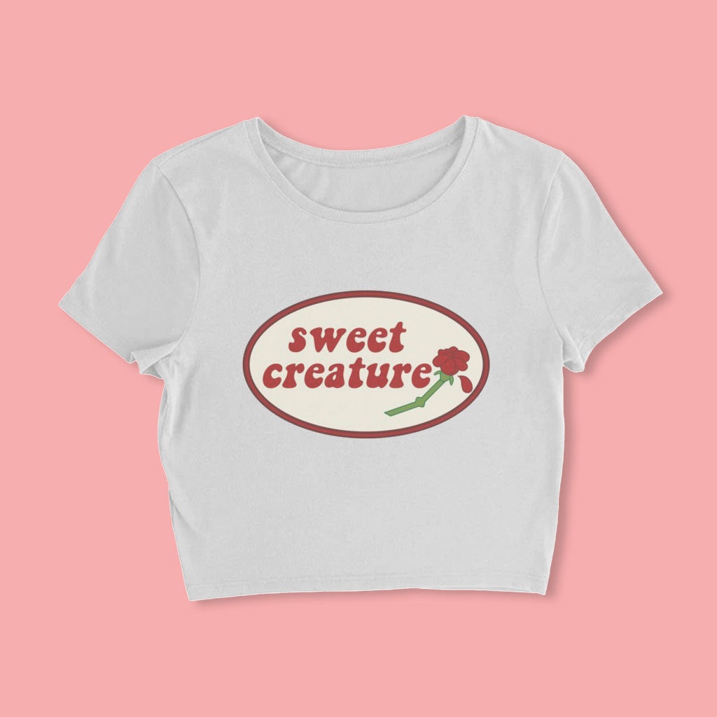 Crop Top Vintage Stickers for Sale Y2K Baby Tee