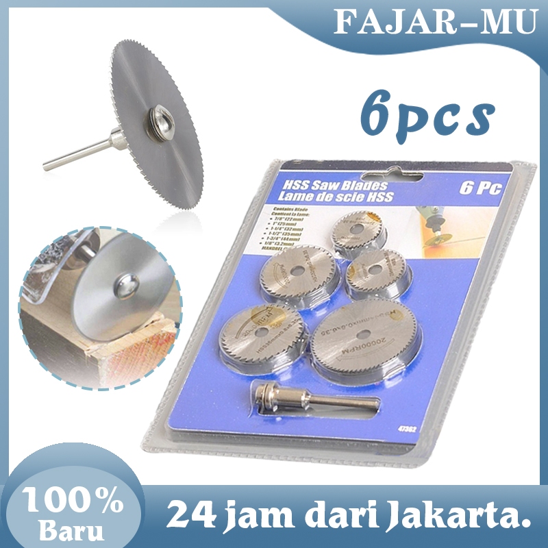 6in1 Set Mata Gerinda Kayu Cutting Disc Mini Grinder Pisau Gergaji Bundar Mini Pisau Potong Kayu