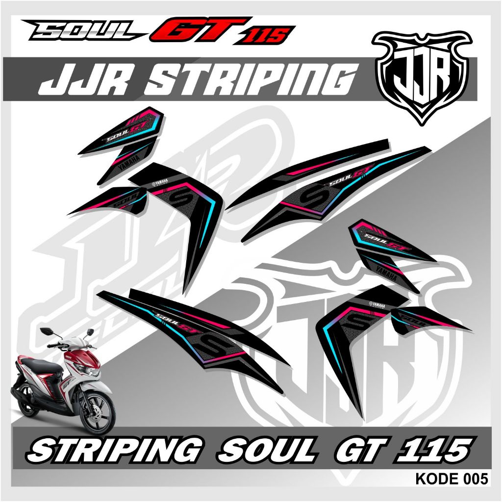 Stiker Striping Mio Soul GT 115 2012 2013 2014 Sticker Motor Yamaha 005