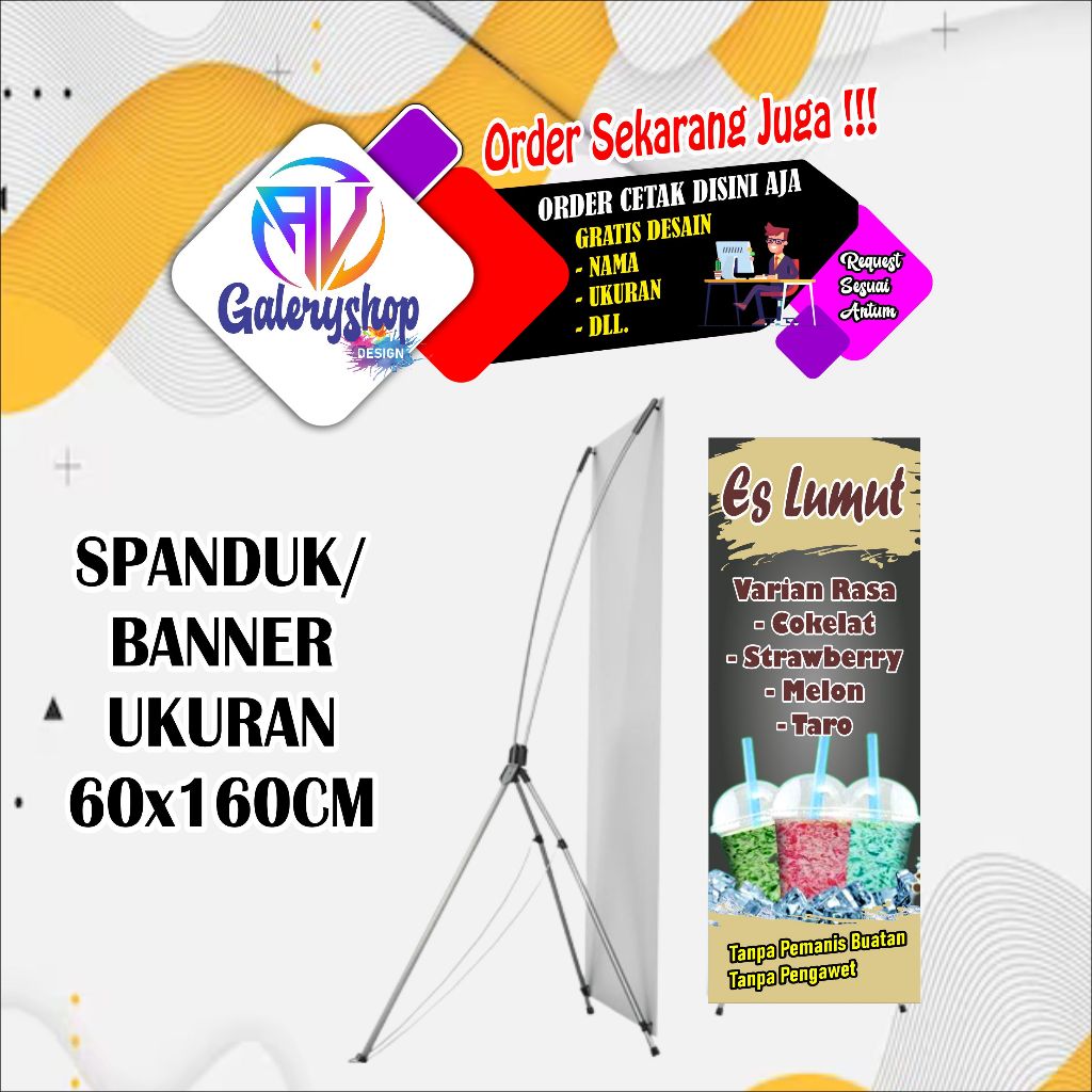 mmt, spanduk, es lumut hitam keren , aneka minuman viral, dll ukuran 60x160 cm