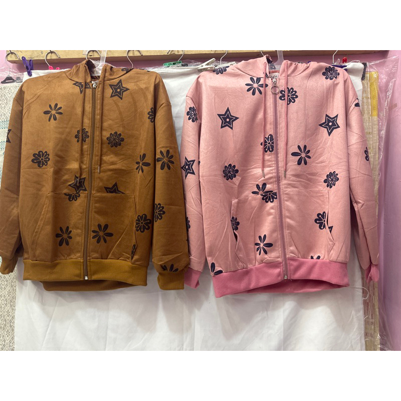JAKET MOTIF BUNGA WANITA