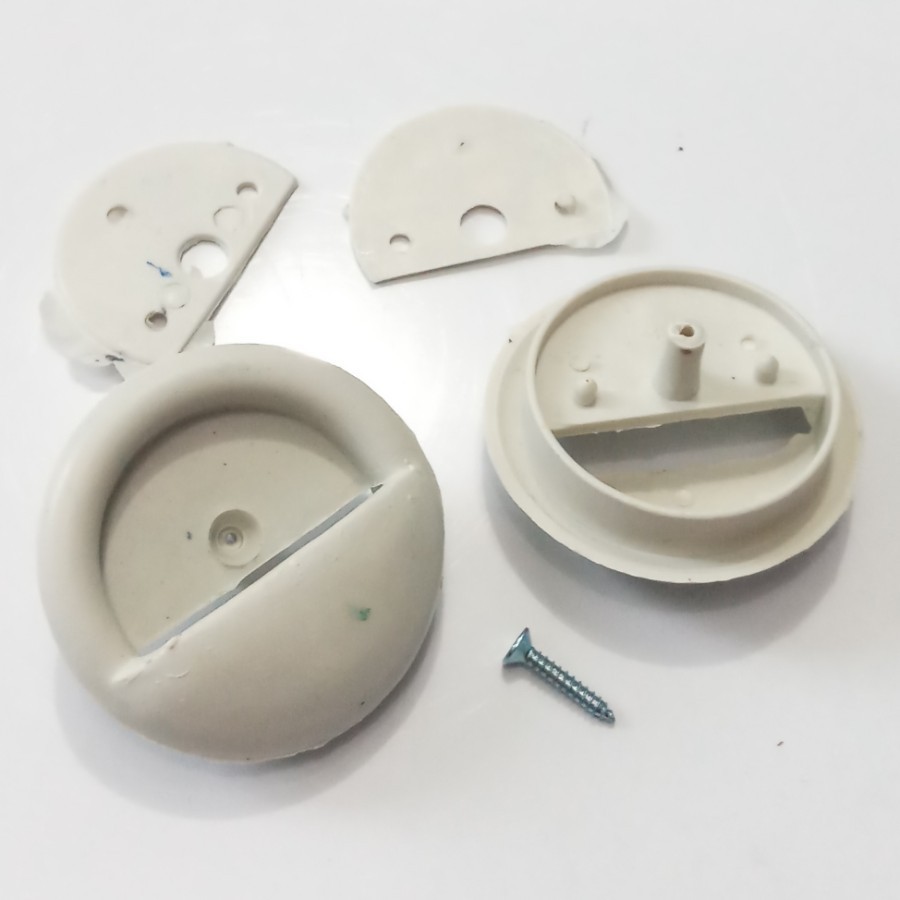 Tarikan Bulat Plastik PVC Kunci Pintu Kamar Mandi Pegangan