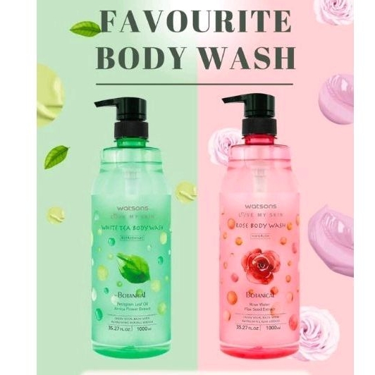 Watsons Body wash 1000ml /1Liter - Botanical sabun cair watson murah