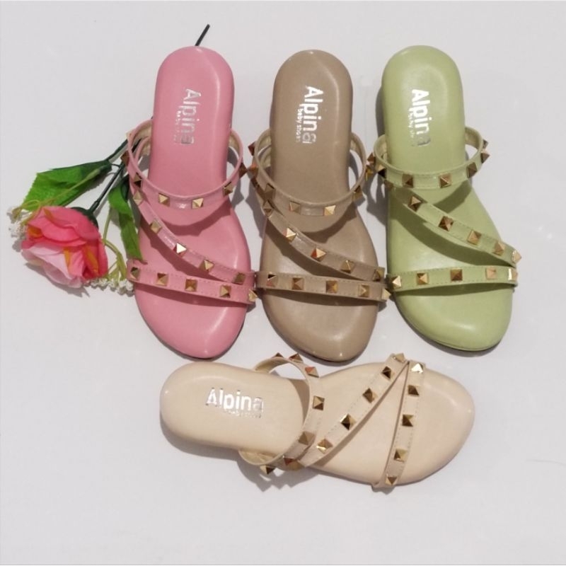 Alpina yuk Sendal Flat Anak Perempuan Hak Tahu Tinggi Hak 3 cm