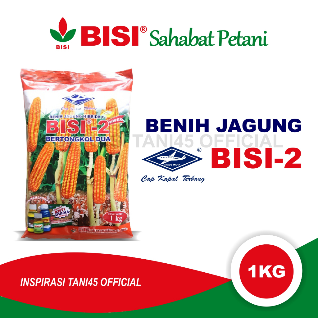 Bibit Jagung Tongkol Bisi 2 Kemasan 1kg/Benih Jagung Tongkol Bisi 2 1kg/1 kg Benih Jagung Bisi 2